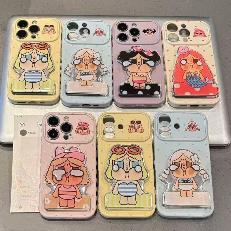 Crying Baby iPhone 17 Pro Max phone case, Apple 16 Pro, heart-shaped large window, 15 cute, 14 cartoon