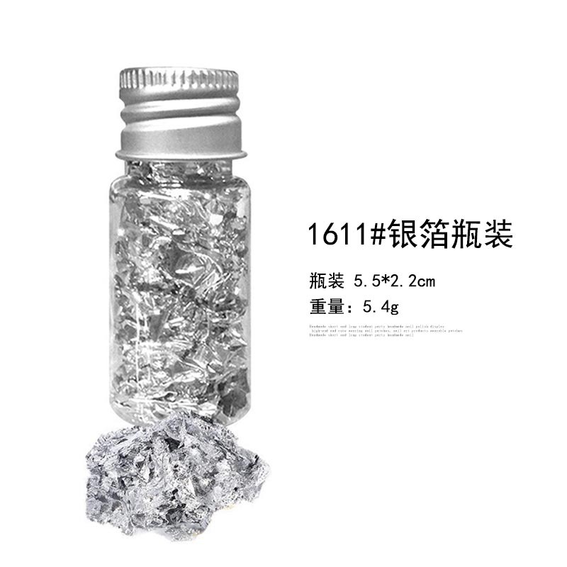 Joyería de uñas lámina de oro accesorios de material de decoración de uñas hechas a mano papel de lámina de oro oro plata piezas de lámina de estaño oro rosa