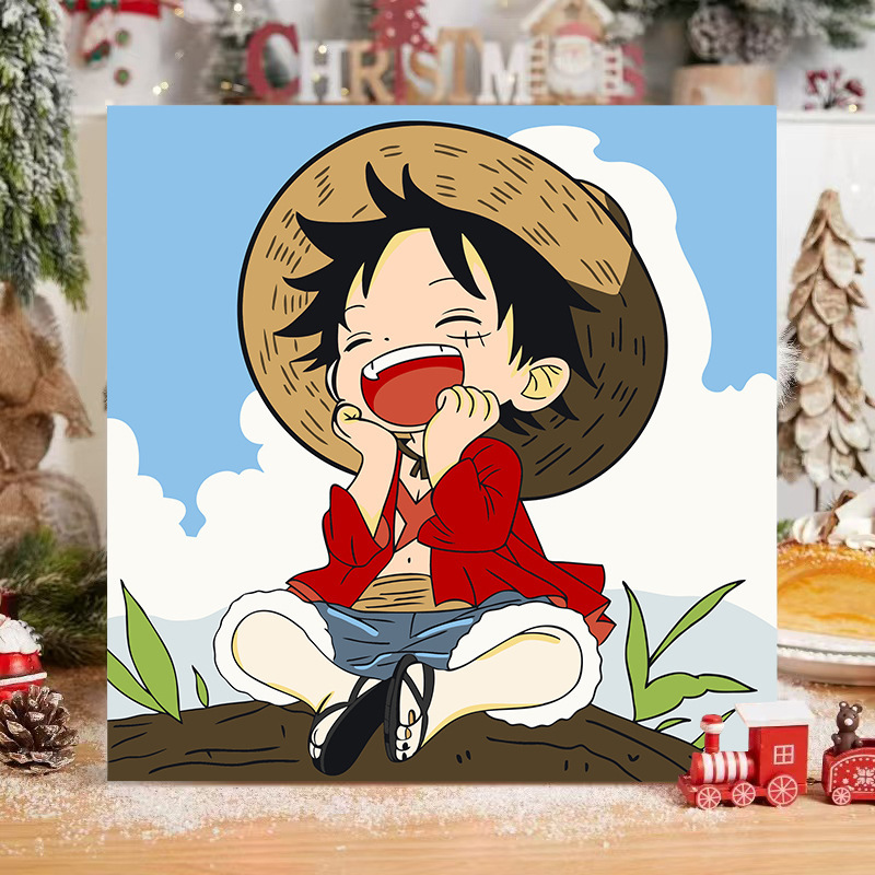 宮崎駿デジタル油絵DIY手描きぬりえ夏目友人帳ポニョ二次元アクリル画インスタ風|undefined