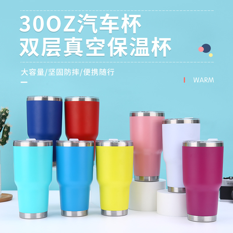 Vaso térmico 30 oz de acero inoxidable 304 – taza fría o caliente, estilo Tailandia/Taiwán
