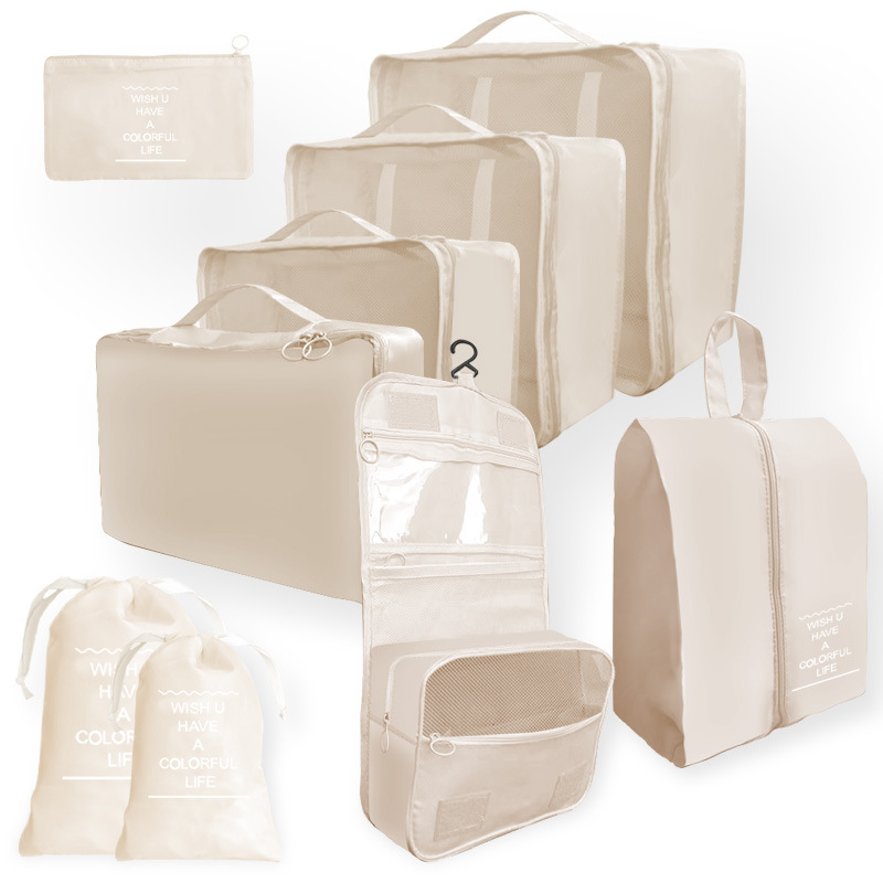 Bolsa de almacenamiento de viaje traje de seis piezas de siete piezas de ocho piezas plegable bolsa de lavado bolsa de almacenamiento de ropa bolsa de viaje con cordón