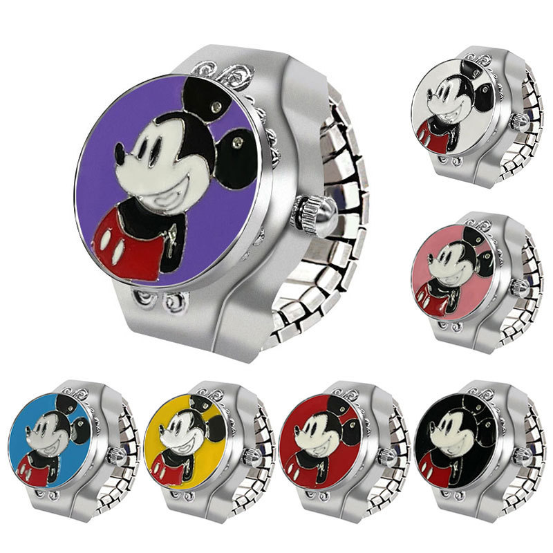 [Ring Watch Factory Store] AliExpress Explosions Creative Men's and Women's Watch Ring Couple's Bracelet Flip Finger Watch