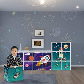 儿童玩具布艺30cm收纳箱可折叠定图片宝宝衣服收纳筐家用整理箱