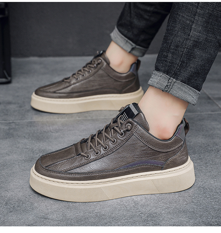 New autumn thick soled men's sports shoes low top feet to increase height non slip casual shoes men's versatile shoes_voghion.com