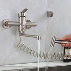 BG54 kitchen sink stainless steel in-wall hot and cold faucet laundry pool balcony wash basin mixing valve with