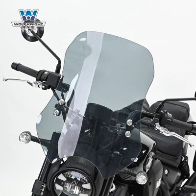 flag 500 windshield windshield front | Motorcycle front windshield - black-flag-500-brown-thick-5mm-height-50cm-pc-board-wear-resistant-and-not-broken