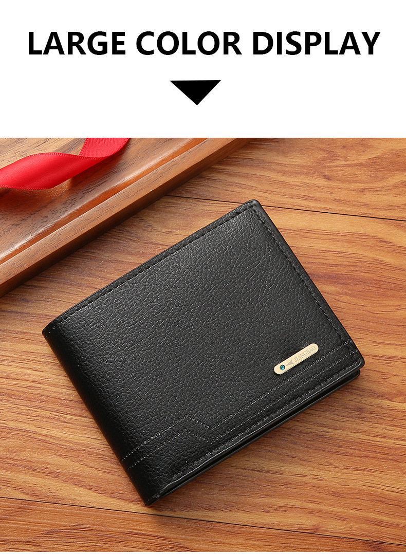 Men's Solid Color Pu Leather Open Wallets display picture 12