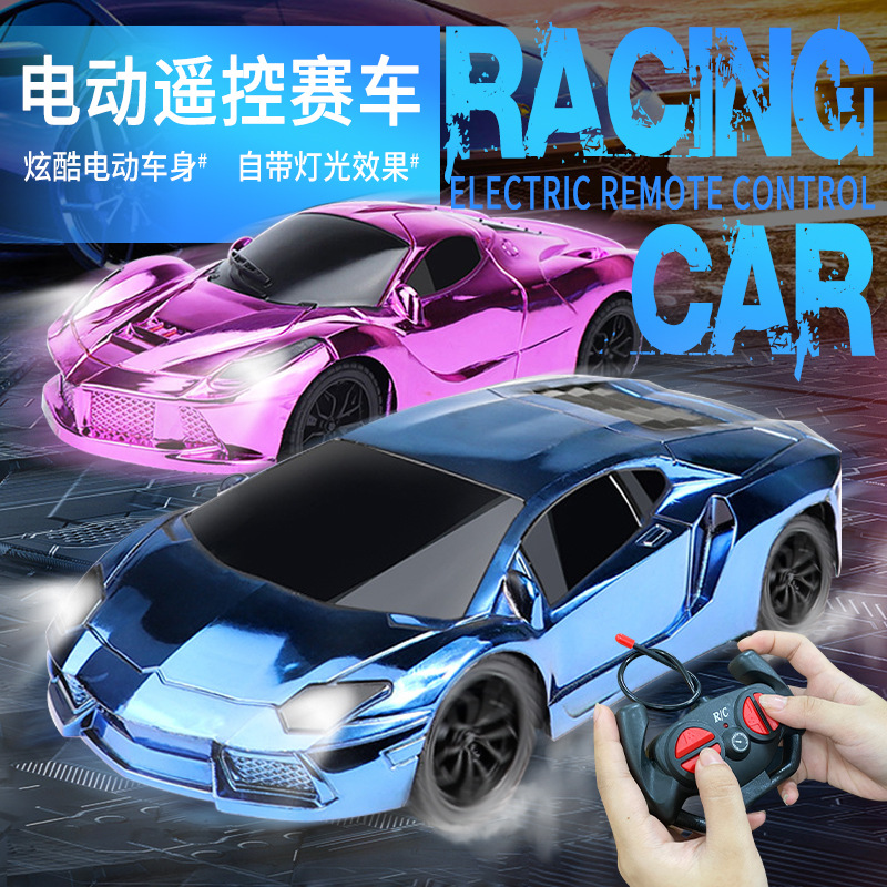 Tiktok coche de control remoto eléctrico para niños coche de juguete niño tracción en las cuatro ruedas RC control remoto vehículo todoterreno coche de carreras puesto al por mayor
