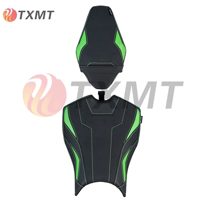 Motorcycle cushion — front and rear seat cushions, non-slip - front-rear-seat-cushions-green-original-seat-height