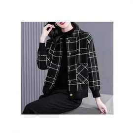 小个子呢子大衣外套女短款秋装2024新款高端宽松黑色休闲毛呢上衣