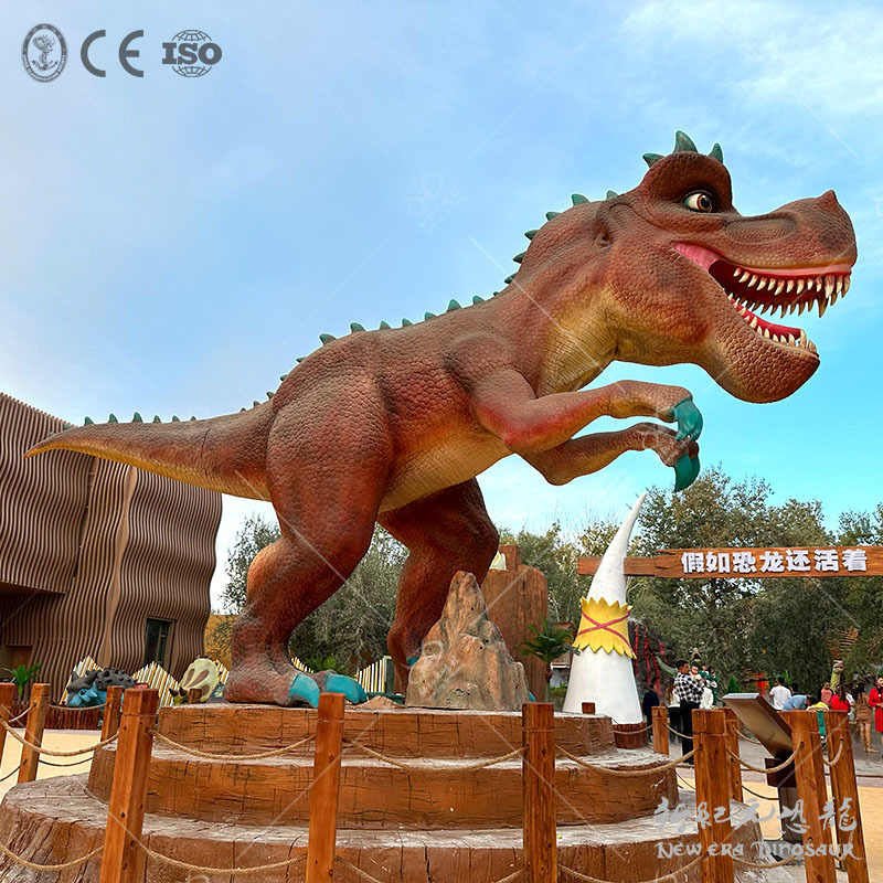 Simulación de animales gran dinosaurio simulación de silicona dinosaurio escultura paisaje dinosaurio exhibición personalizada