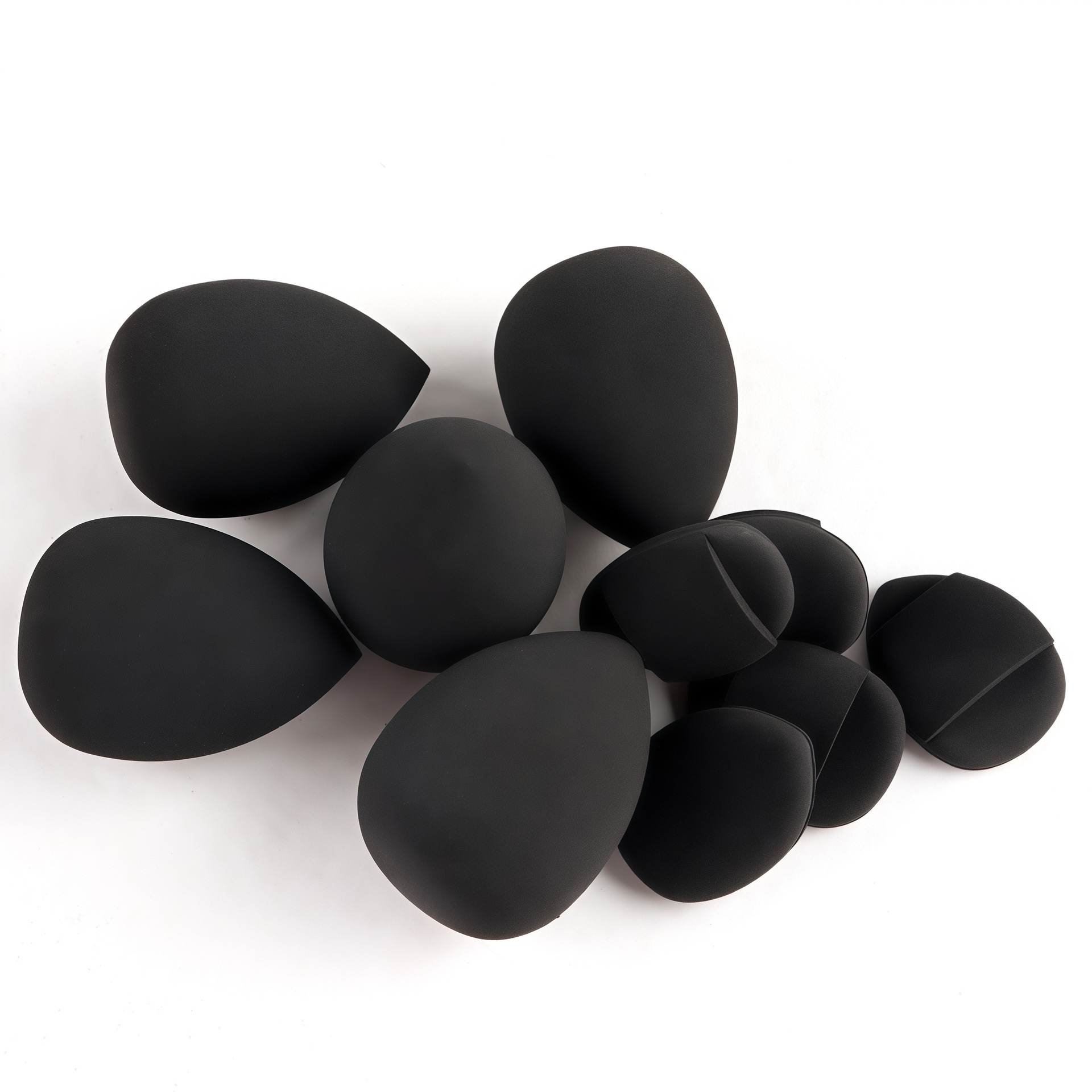 49 combinaciones de nuevo estilo transfronterizo de 15 pinceles de maquillaje de lana suave bolsa negra de soplo de alta calidad