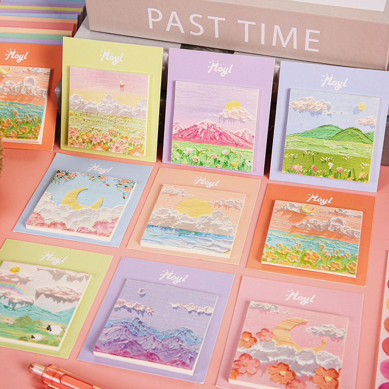 Paisaje pintado a mano pintura al óleo pasteles