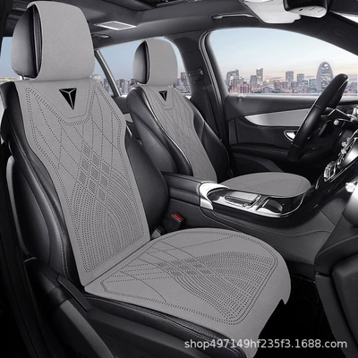 Modelə uyğun (Original) oturacaq örtükləri — G318 four-season suede seat cover - driver-and-passenger-seat-bases-half-pack-of-two-single-seats-please-leave-a-message-with-the-car-model-and-color-when-ordering-changan-deep-blue-sl03