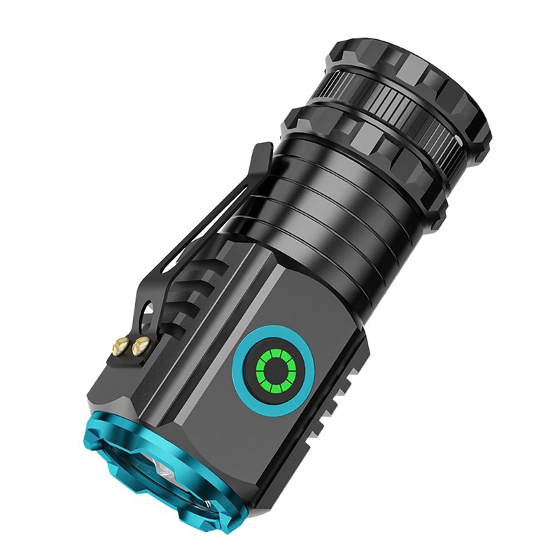 Nueva tapa transfronteriza linterna resaltar tres ojos linterna al aire libre impermeable reflector larga resistencia succión magnética luz de trabajo