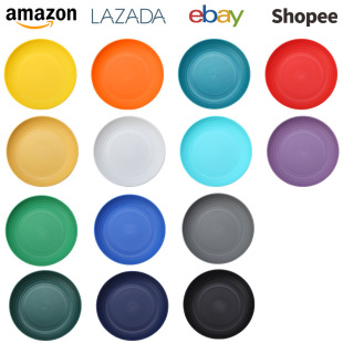 Amazon Cross-border Disc 1 Pack BBQ Plastic Plate Family Kidsren's Not Easy to Break Plastic Tableware Set
