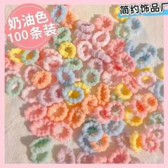 儿童防滑不伤发毛巾圈女孩拇指橡皮筋扎头发圈高弹力皮筋宝宝头绳