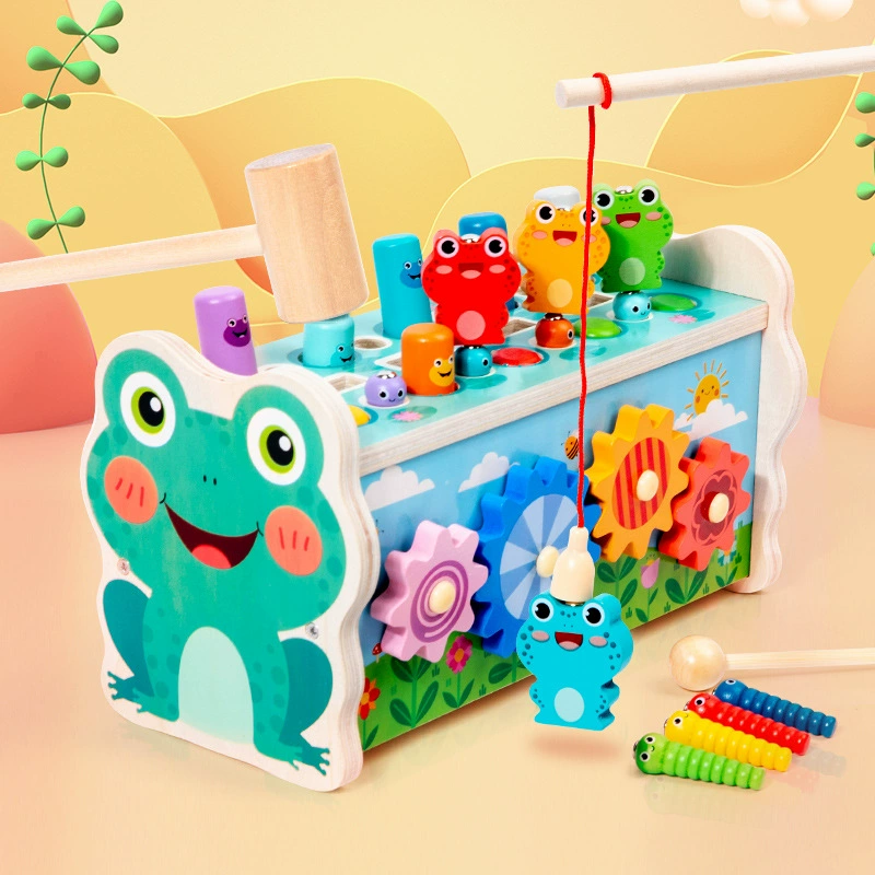 Деревянная развивающая игрушка-стучалка для малышей 6–12 мес. и 1–2 лет