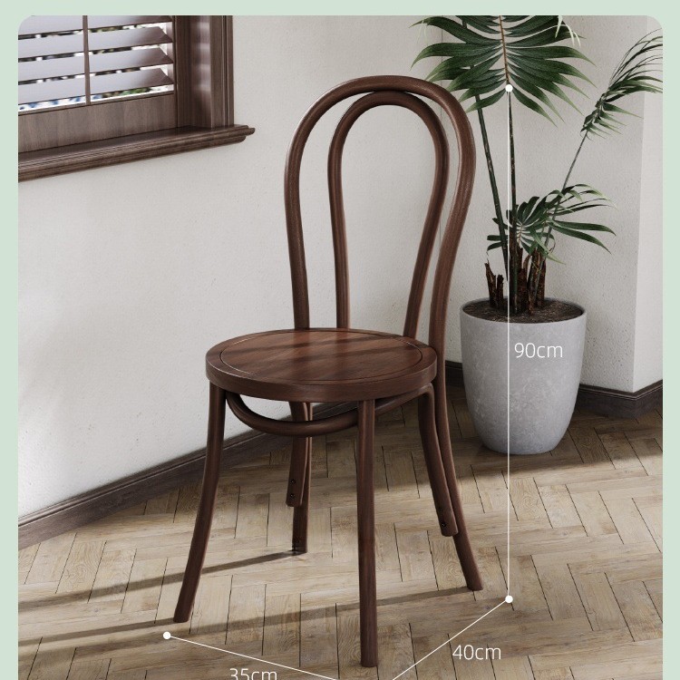 Mesa y silla de cafetería americana retro francesa panadería de comida ligera dulces tienda de azúcar y agua bistrona mesa de madera maciza