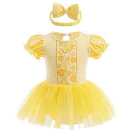 2025新款婴儿连体衣新生儿爬服短袖薄款哈衣婴幼儿服饰宝宝包屁衣