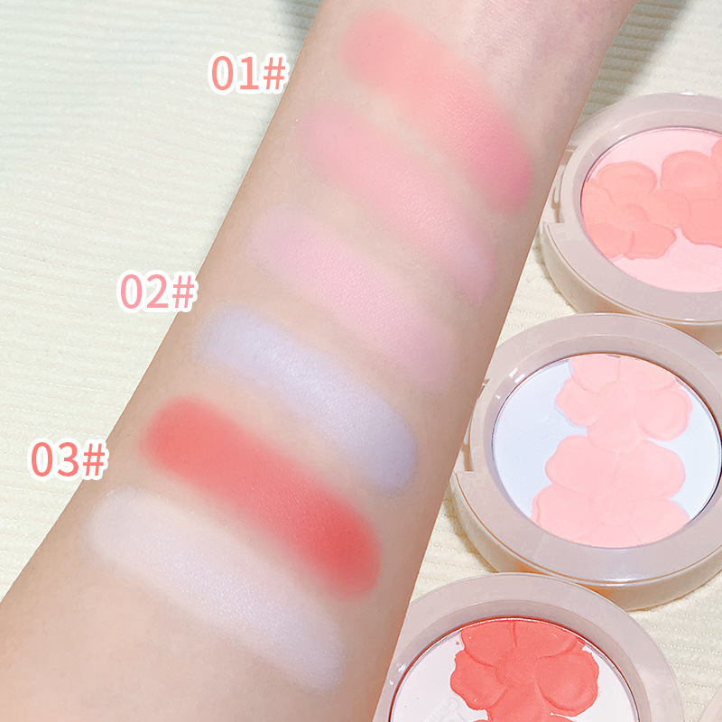 xixi花语微醺腮红双色花朵提亮气色粉质细腻自然修饰显白女孩新手