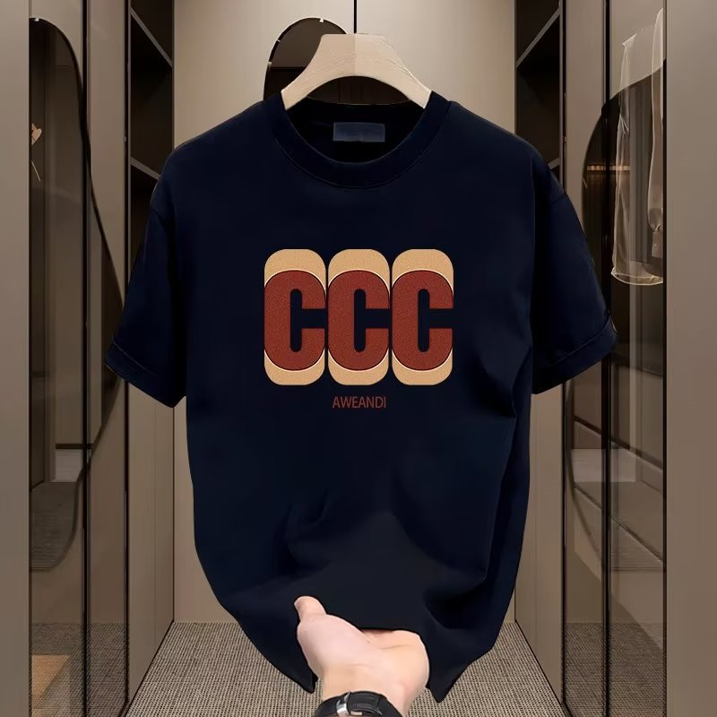 Men's Clothing New Heavyweight Tops Summer Youth Short Sleeved T Shirts Men's Loose Casual Hong Kong Style Simple Slim Design_voghion.com