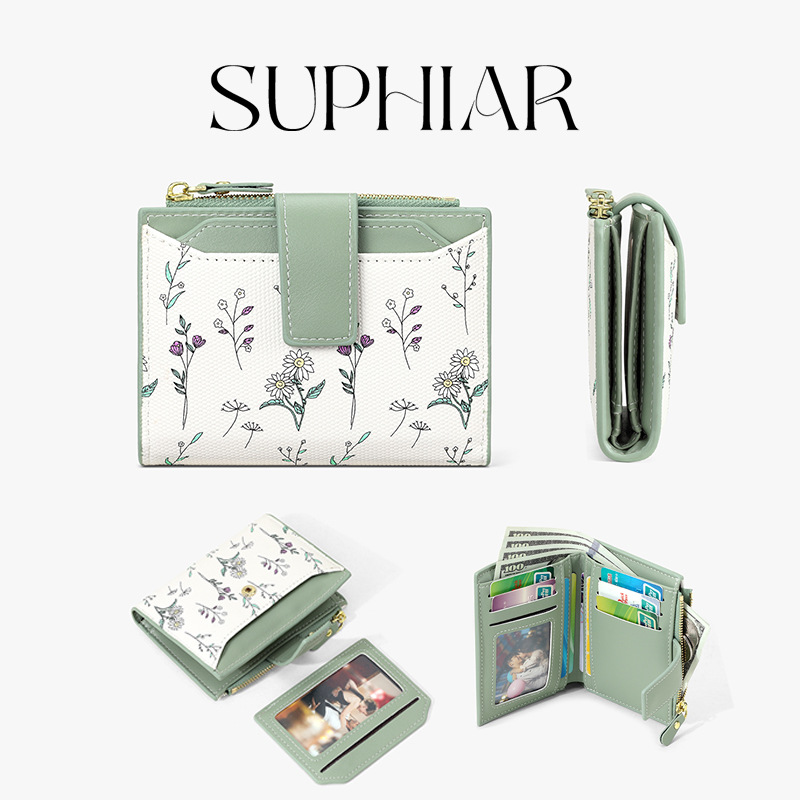 Nuevo tipo de cartera de cambio con folga 2 - en - 1 cartera pu para mujeres de alto nivel, cartera de damas ligera y compacta