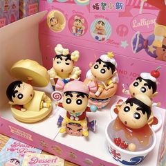 クレヨンしんちゃん ブラインドボックスシリーズ 人形 手作り デザートタイム 人形 ケーキデコレーション デスクトップオーナメント ギフト