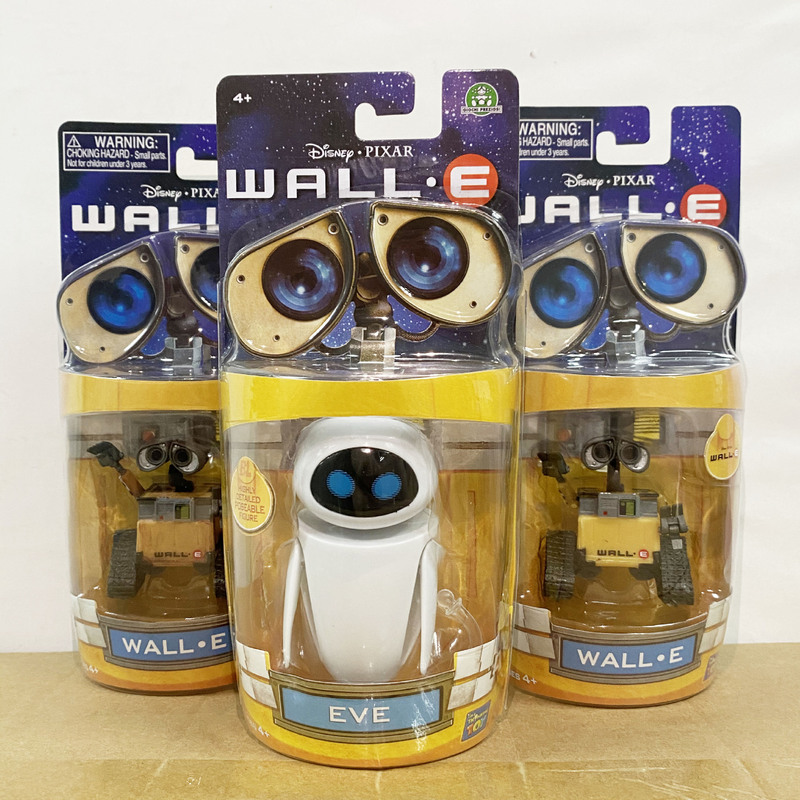 Youlun Genuine Wall-E and Eve Robot Pvc Figure with Movable Joints, Color Box Packaging, Export Version