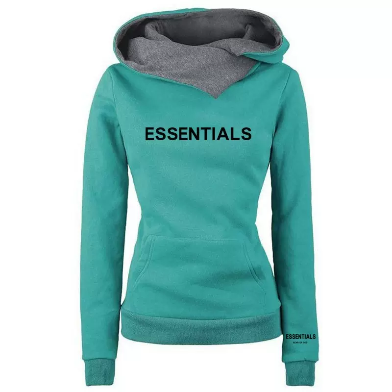 FEAR OF GOD复线ESSENTIALS潮牌女装加绒卫衣胸前LOGO字母印花批f