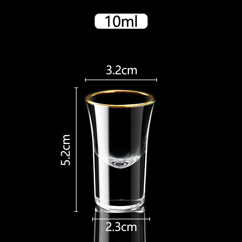 Taza de vino blanco conjunto casero pequeña copas de oro de hoja de oro copas de vino de una taza de vino de vidrio de alta calidad con marco