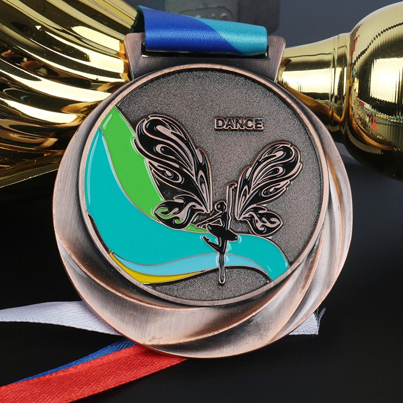 Medalla que hace el metal listado baile oro plata cobre juegos medalla competencia honor medalla conmemorativa Premio haciendo