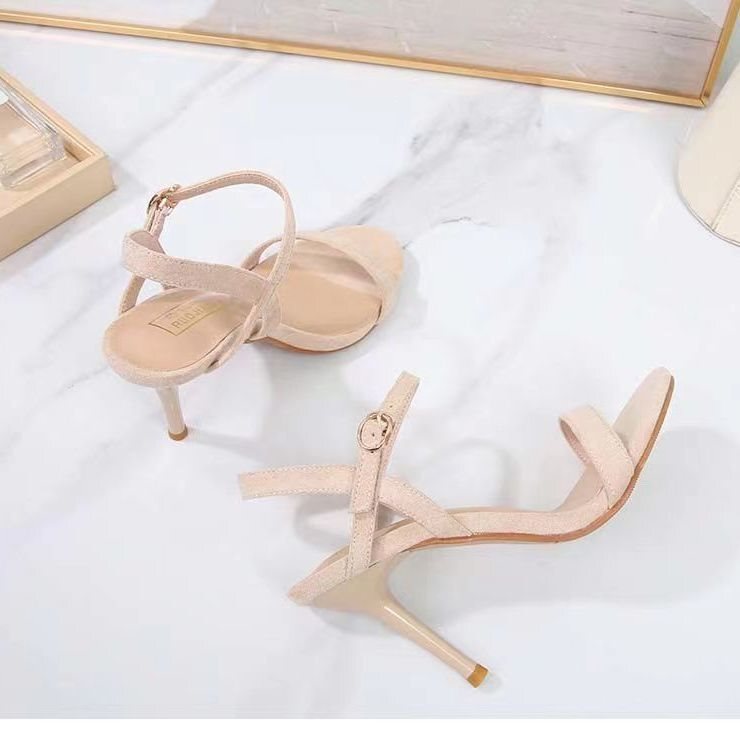 Women's High-Heeled Shoes for February and August, High-Heeled Sandals for Outdoor Wear, Cheap Clearance Items, Summer Stiletto Heels, Super Fairy Lace Dresses