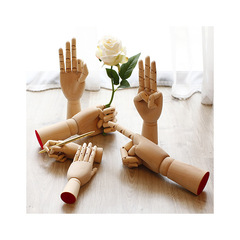 ZAKKA Grocery Home Decor Accent Hand Model with Moving Wood Joints