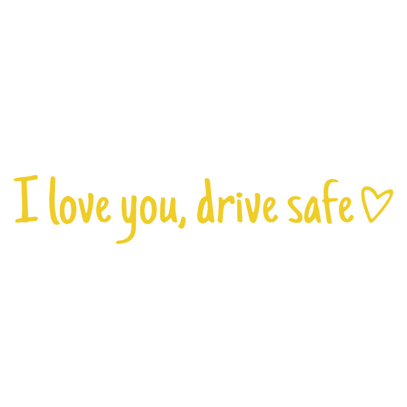 ILY Drive Safe Conducción segura pegatinas de etileno para automóviles para pegatinas decorativas de espejos retrovisores