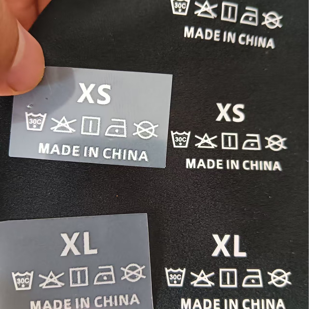 专业生产通用烫标 现货烫唛尺码烫标现货热转印烫唛 不用缝车接烫