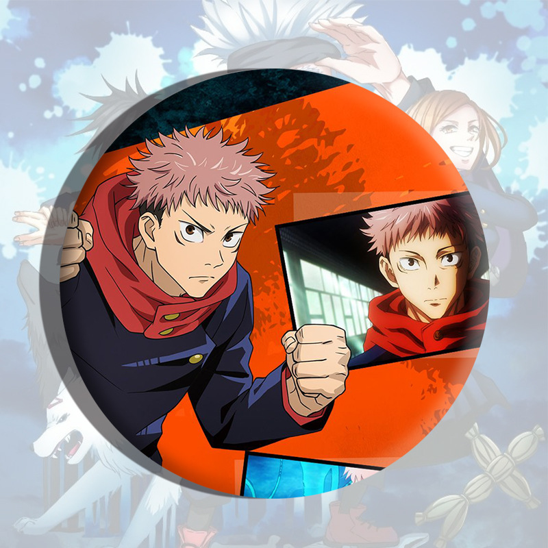 呪術回戦バッジ五条悟犬巻棘乙骨憂太二次元アニメバーブリキバッジ