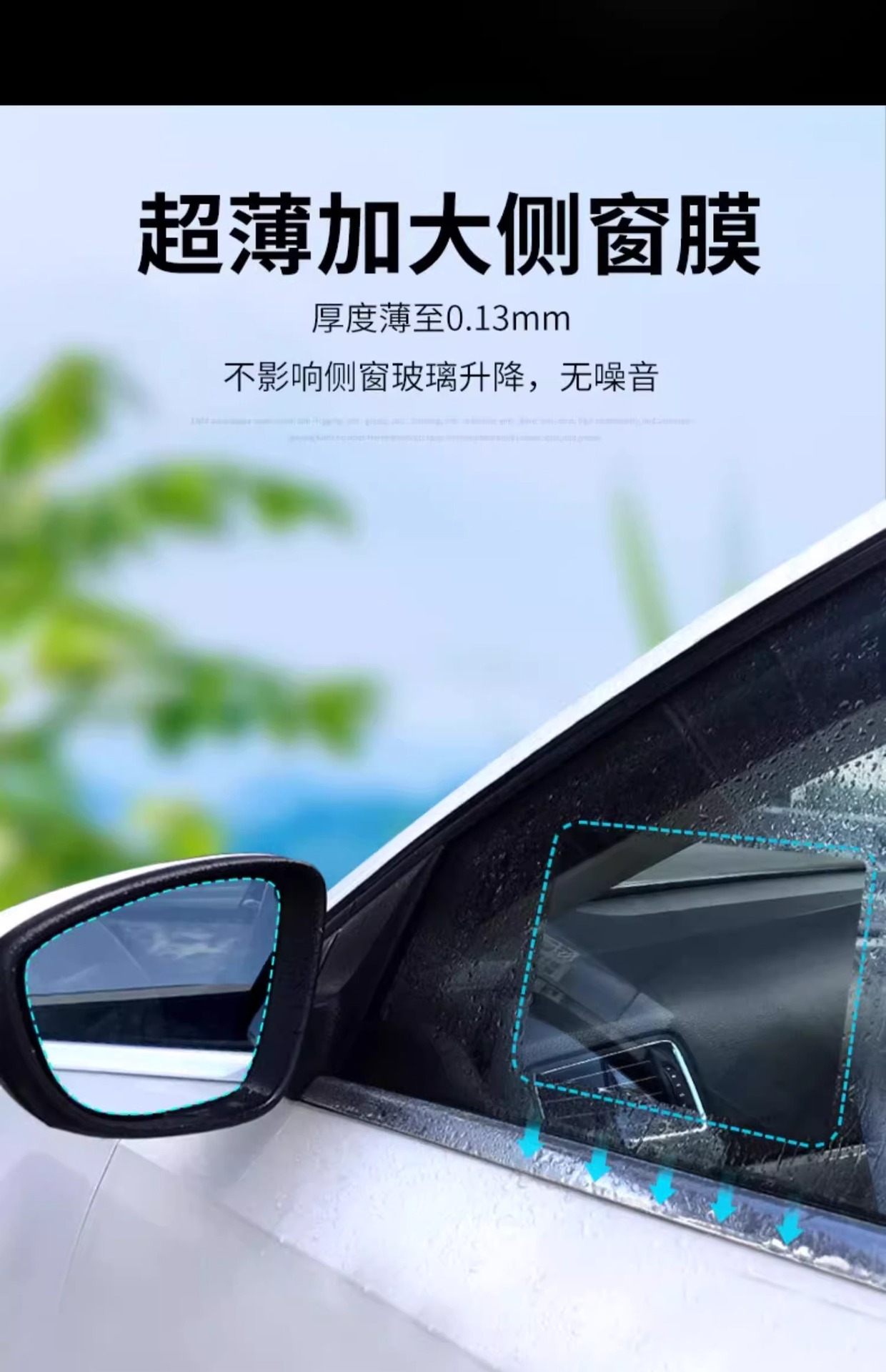 Suitable for Honda Fit Car Rearview Mirror Rainproof Sticker Reversing Mirror 22 Reflective Fourth Generation Waterproof Film Rainproof
