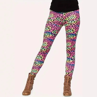 European and American Hot-Selling Plus-Size Women's Leopard Print Multi-Color High-Waisted High-Elastic Tight-Fitting Butt-Lifting Fitness Yoga Leggings
