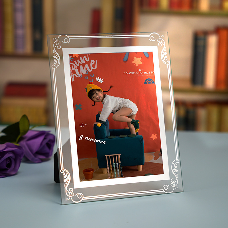 Glass Photo Frame 5 Five 6inch Six 7inch 7inch 8inch Eight 10inch A4 Crystal Frame New Year Photo Frame Table