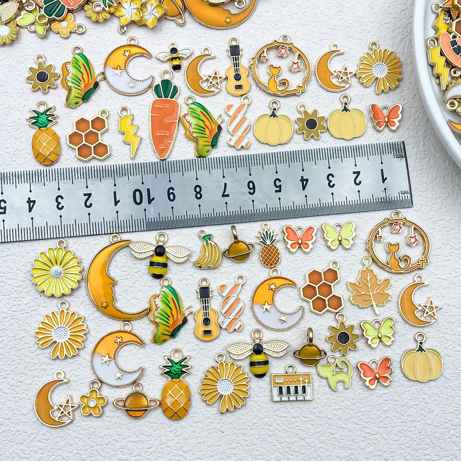 Cross-border exclusive supply of 20/50/100 nine-color oil-dripping alloy jewelry accessories, DIY bracelets, necklaces, pendants and pendants pic 22