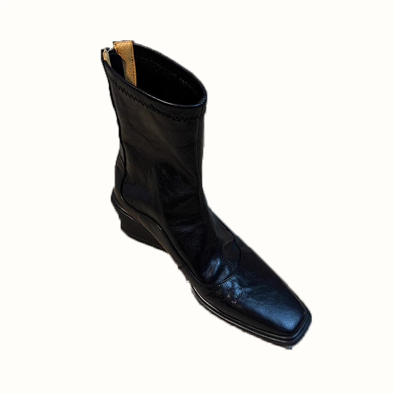 Martens, universal high elastic low boots platform with zipper