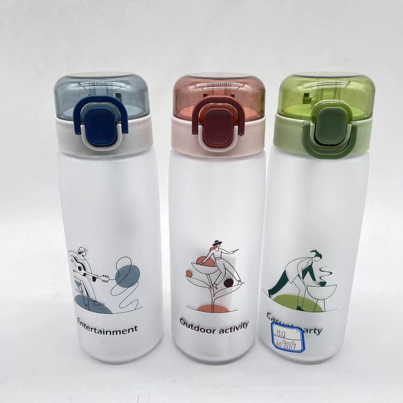 Dumedo plástico taza de agua masculino y femenino estudiante deportes portátil espacio al aire libre taza estudiante hervidor con compartimiento de té