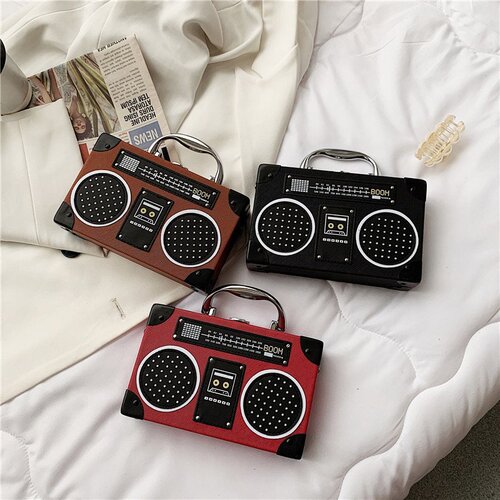  Summer New Trendy Radio Box Bag Shoulder Crossbody Bag Cute Creative Personality Funny Handheld Women's Bag