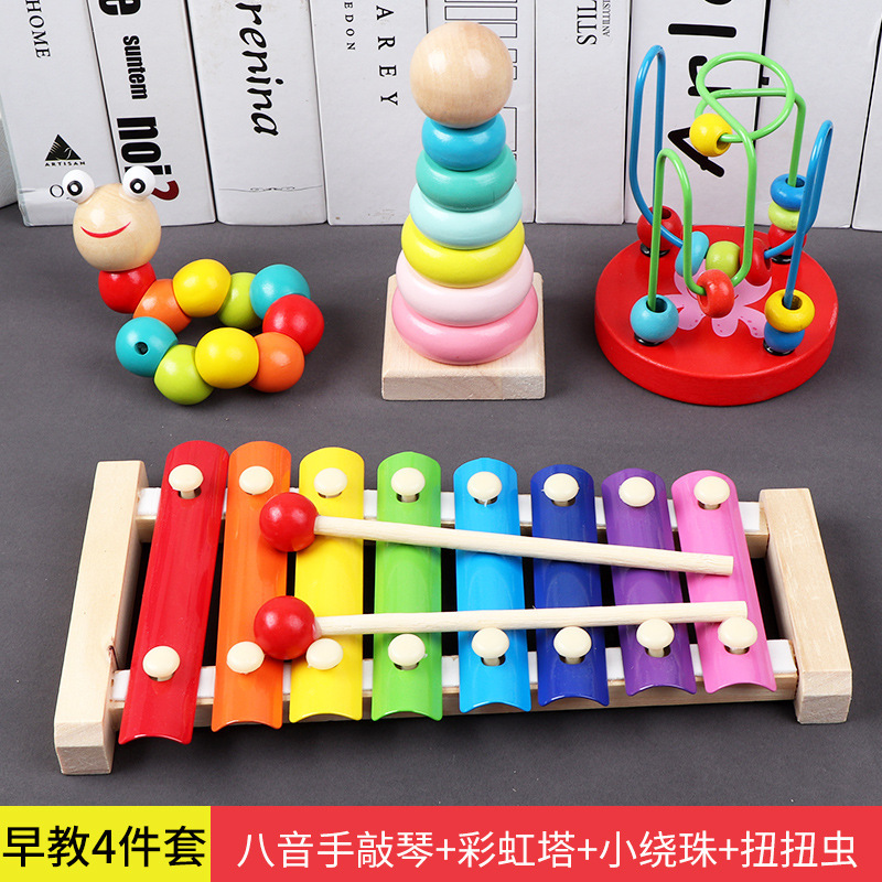 子供の子供の八音の手は小さい木琴の12ヶ月の音楽器の1-2-3歳の赤ちゃんの益智の早教のおもちゃを叩きます。|undefined