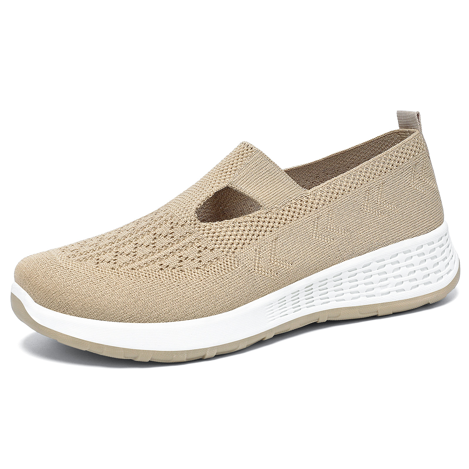 Zapatos de primavera ligeros zapatos de madres zapatos transfronterizos de mujer zapatos transpirables zapatos casuales de tela voladora un pie zapatos de calzado