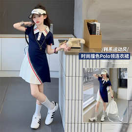女童超好看炸街裙子2026新款高级感儿童女孩POLO女大童绝美连衣裙
