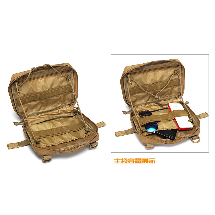 (2개) 국경 간 MOLLE 액세서리 가방 전술 바디 팩 팔 가방 EDC 툴킷 다기능 야외 스포츠 바디 팩 도매