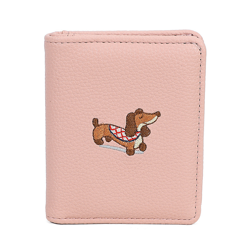 Promoción Cartera de dibujos animados corta billetera pequeña en niñas multi-tarjeta mini bolsa de tarjetas delgada billetera de estudiantes mujeres