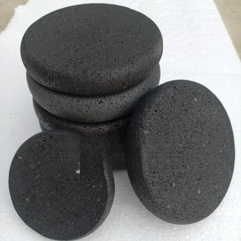 Volcanic stone barbecue slate Korean barbecue west dining barbecue barbecue Japanese -style hotel stone mini round stone plate